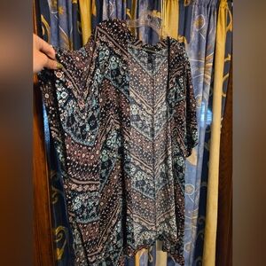 Scoop Bohemian Patterned Kimono Size M/L